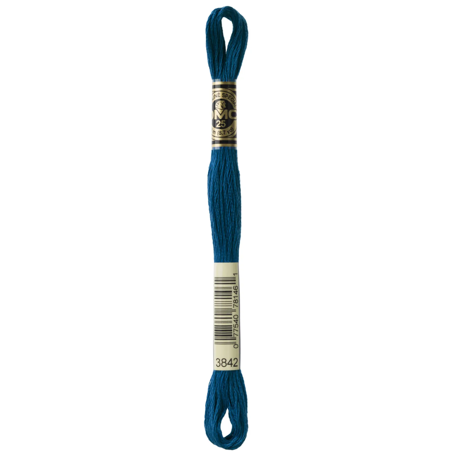 Fil mouliné à broder DMC - 8m - 3842 - bleu de Prusse