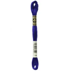 Fil mouliné à broder DMC - 8m - 796 - bleu de Sèvres