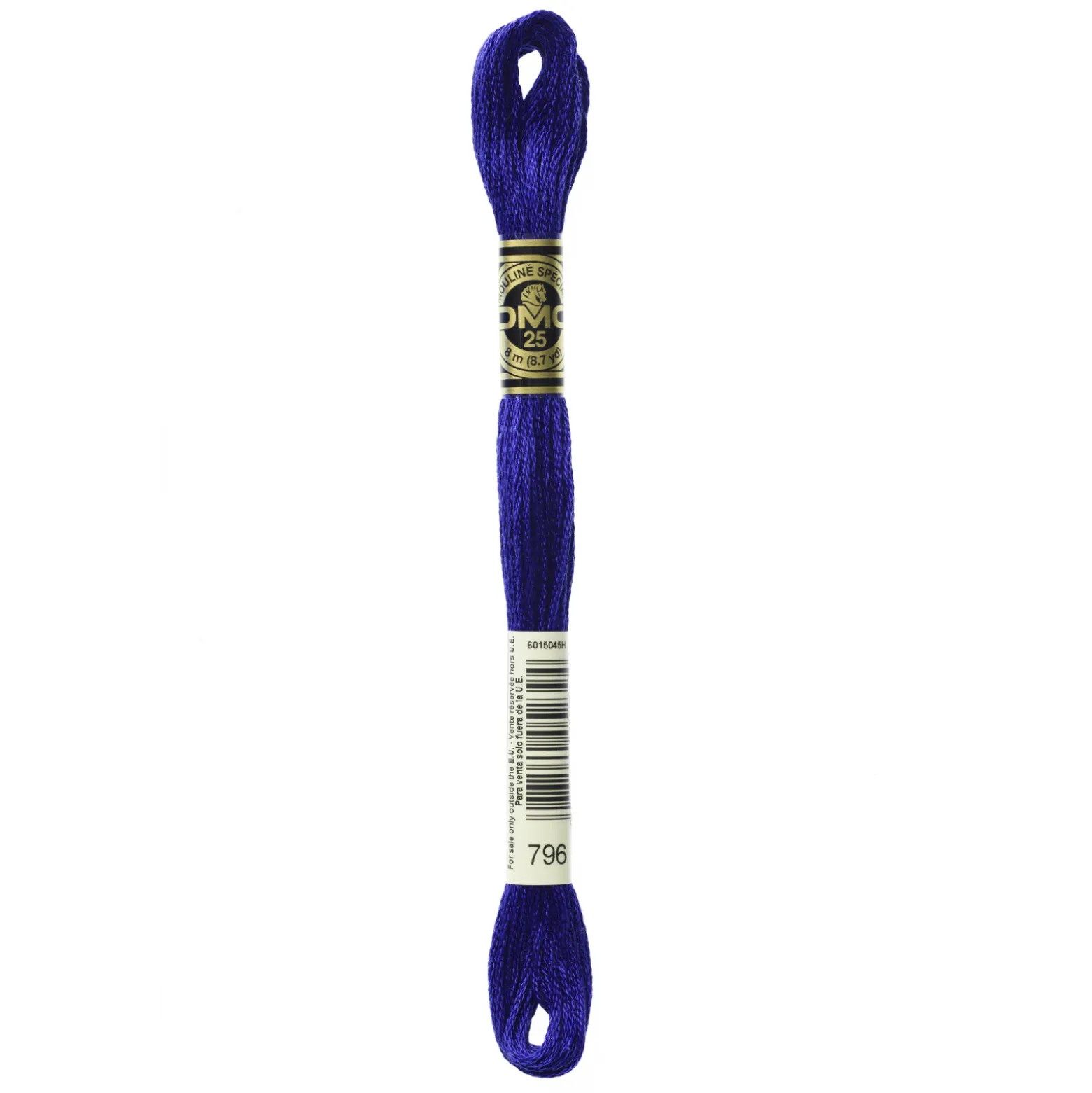 Fil mouliné à broder DMC - 8m - 796 - bleu de Sèvres