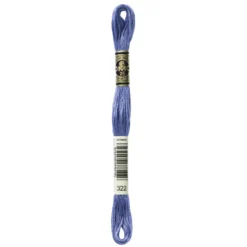Fil mouliné à broder DMC - 8m - 322 - bleu de Delft