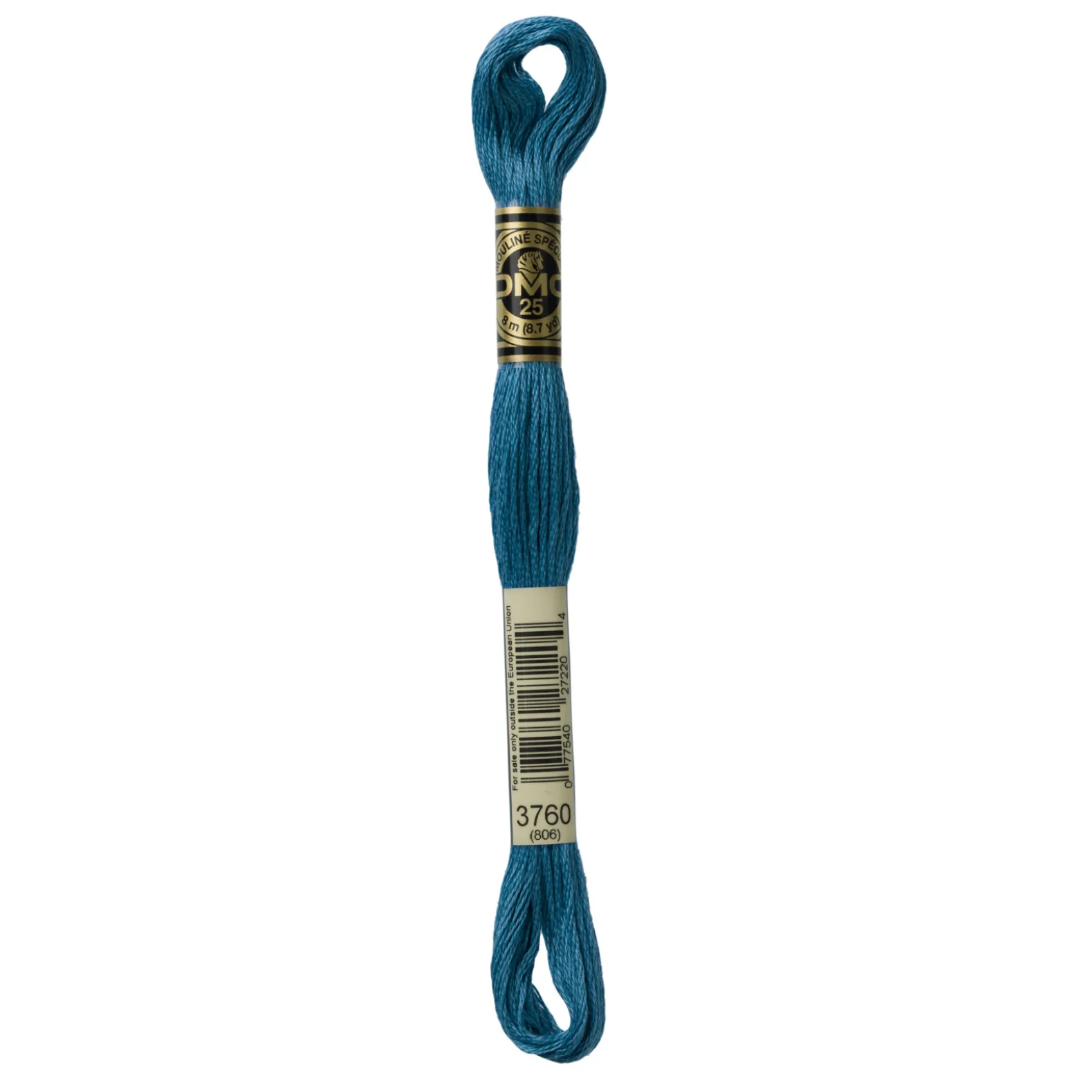Fil mouliné à broder DMC - 8m - 3760 - bleu fjord