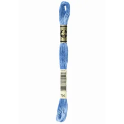 Fil mouliné à broder DMC - 8m - 799 - bleu horizon