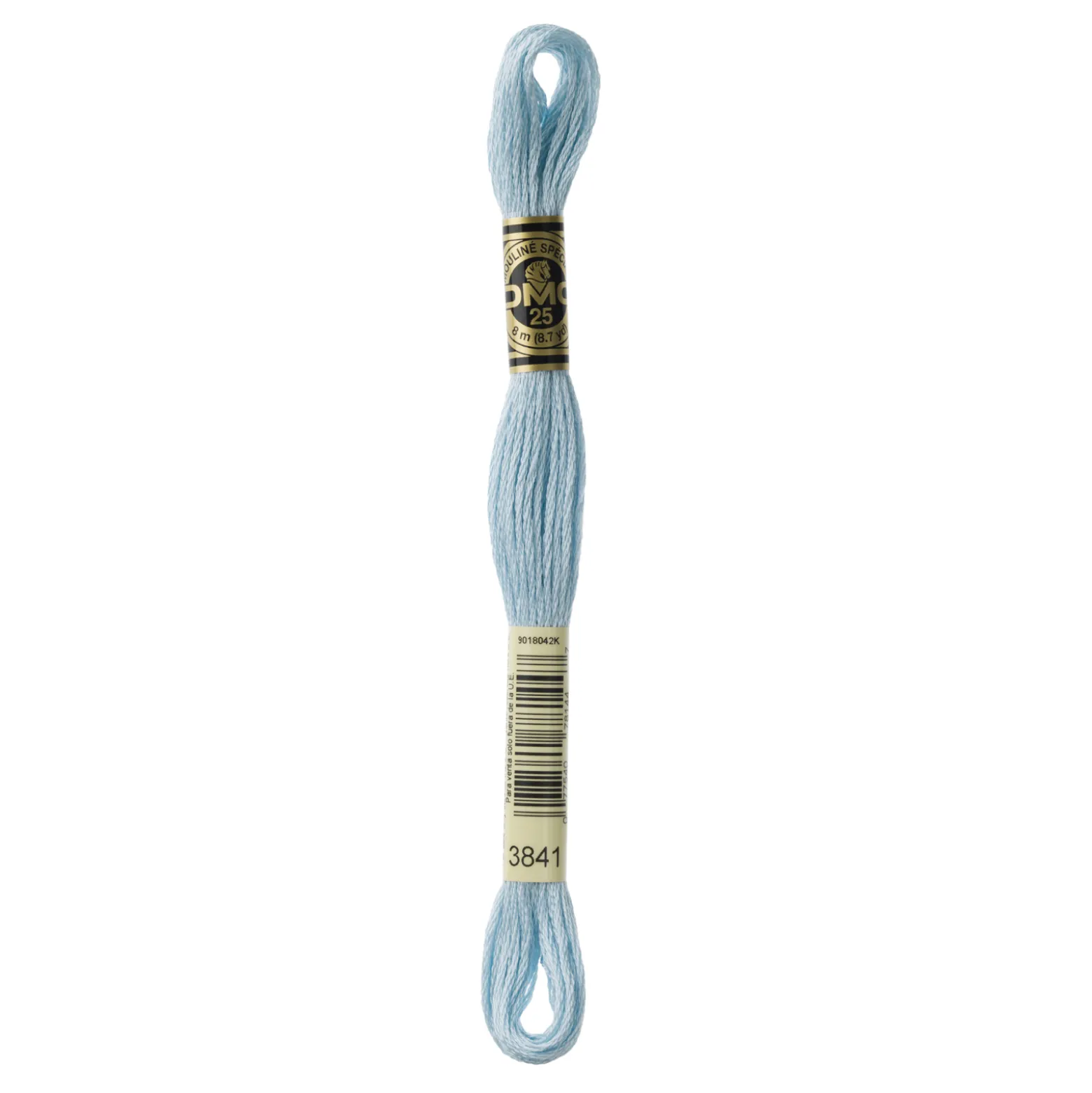 Fil mouliné à broder DMC - 8m - 3841 - bleu igloo