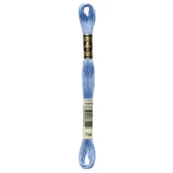 Fil mouliné à broder DMC - 8m - 794 - bleu layette
