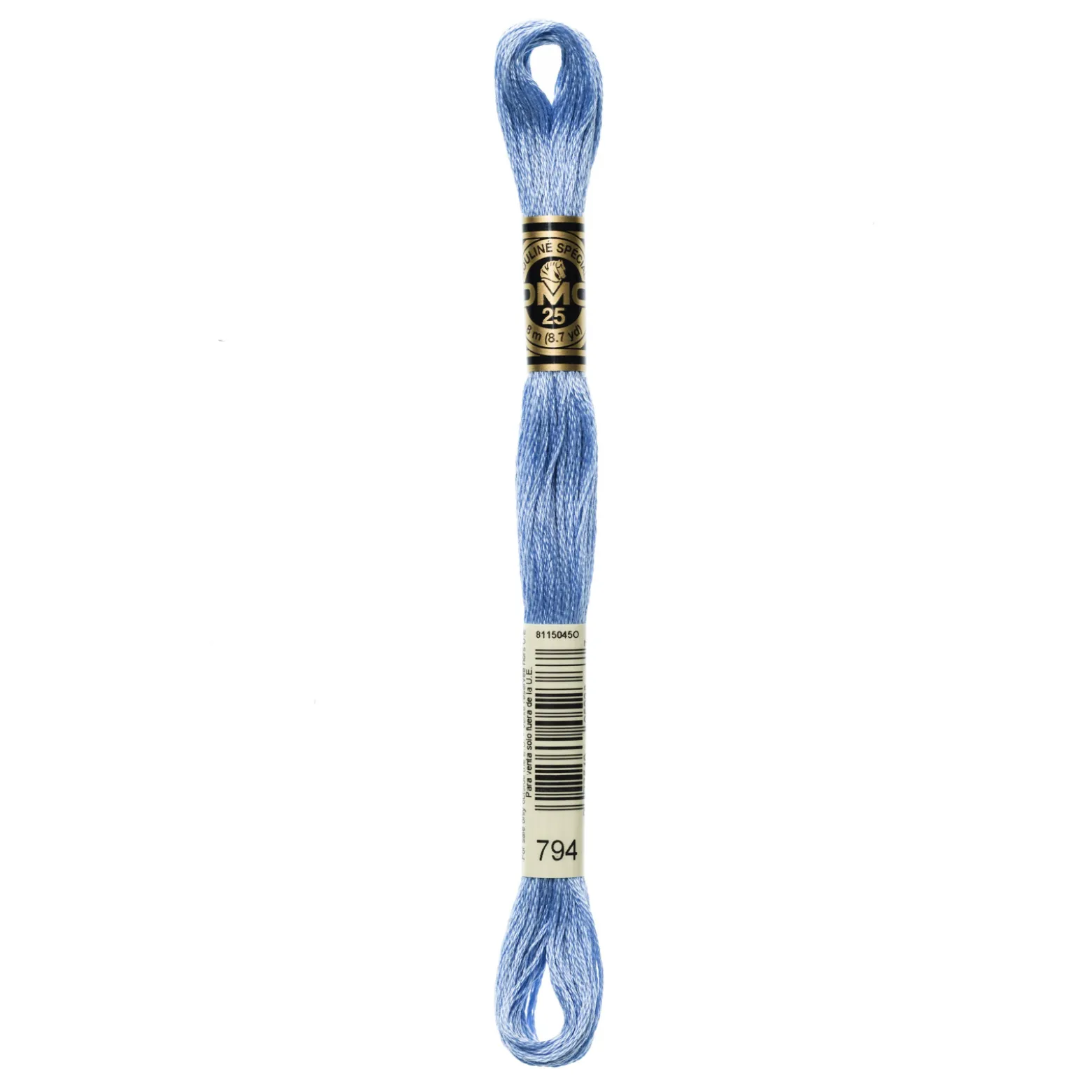 Fil mouliné à broder DMC - 8m - 794 - bleu layette
