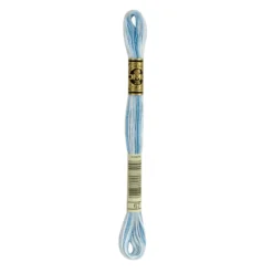 Fil mouliné à broder DMC - 8m - 67 - bleu layette ombré