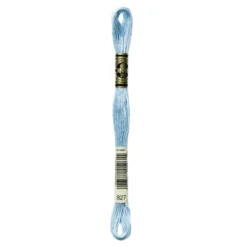 Fil mouliné à broder DMC - 8m - 827 - bleu myosotis