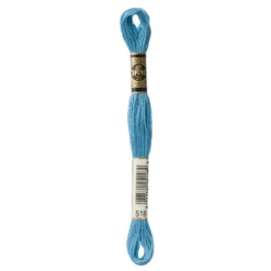 Fil mouliné à broder DMC - 8m - 518 - bleu Nattier
