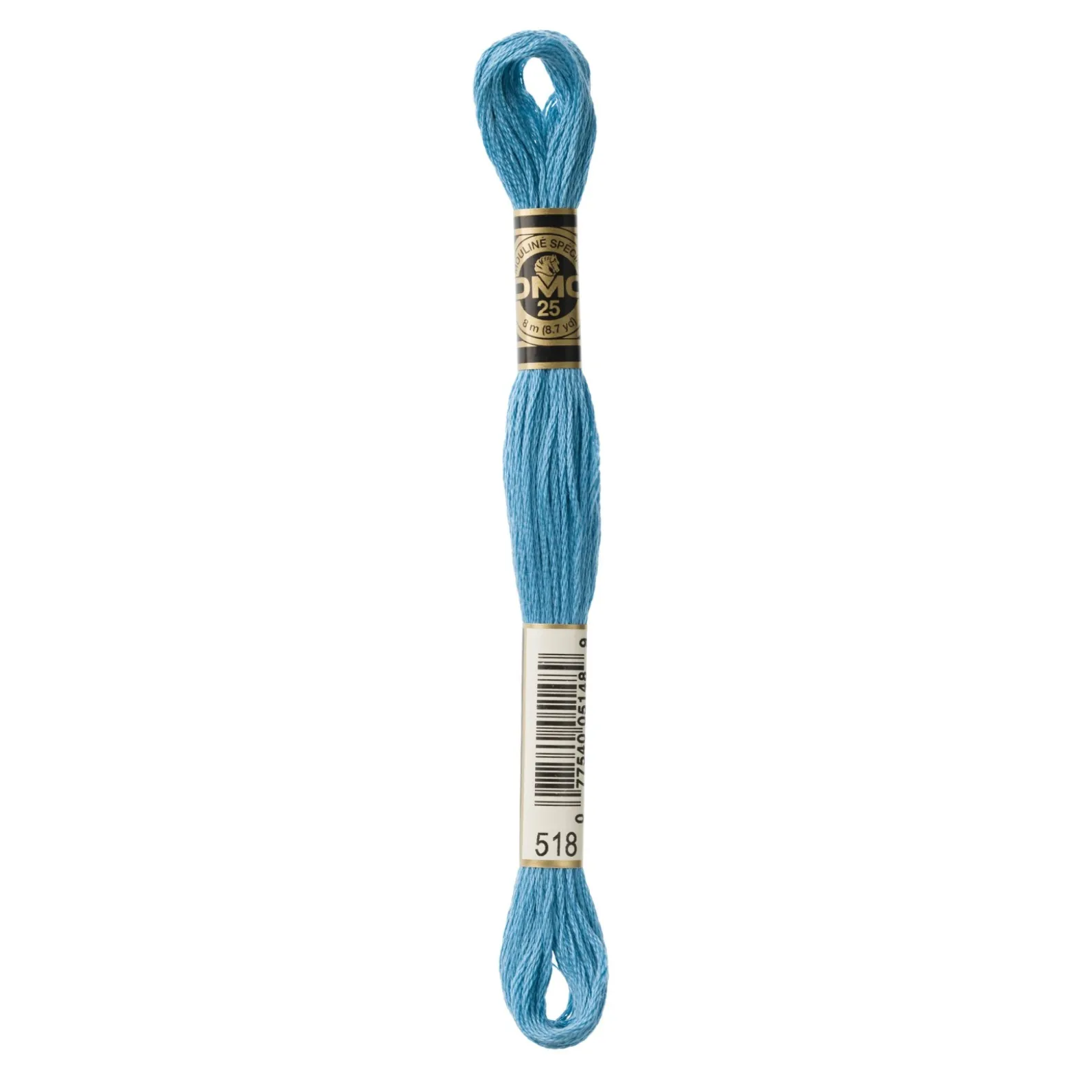 Fil mouliné à broder DMC - 8m - 518 - bleu Nattier