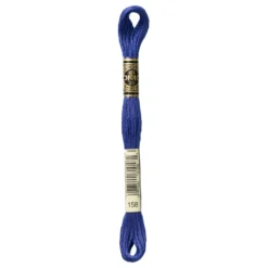 Fil mouliné à broder DMC - 8m - 158 - bleu outremer