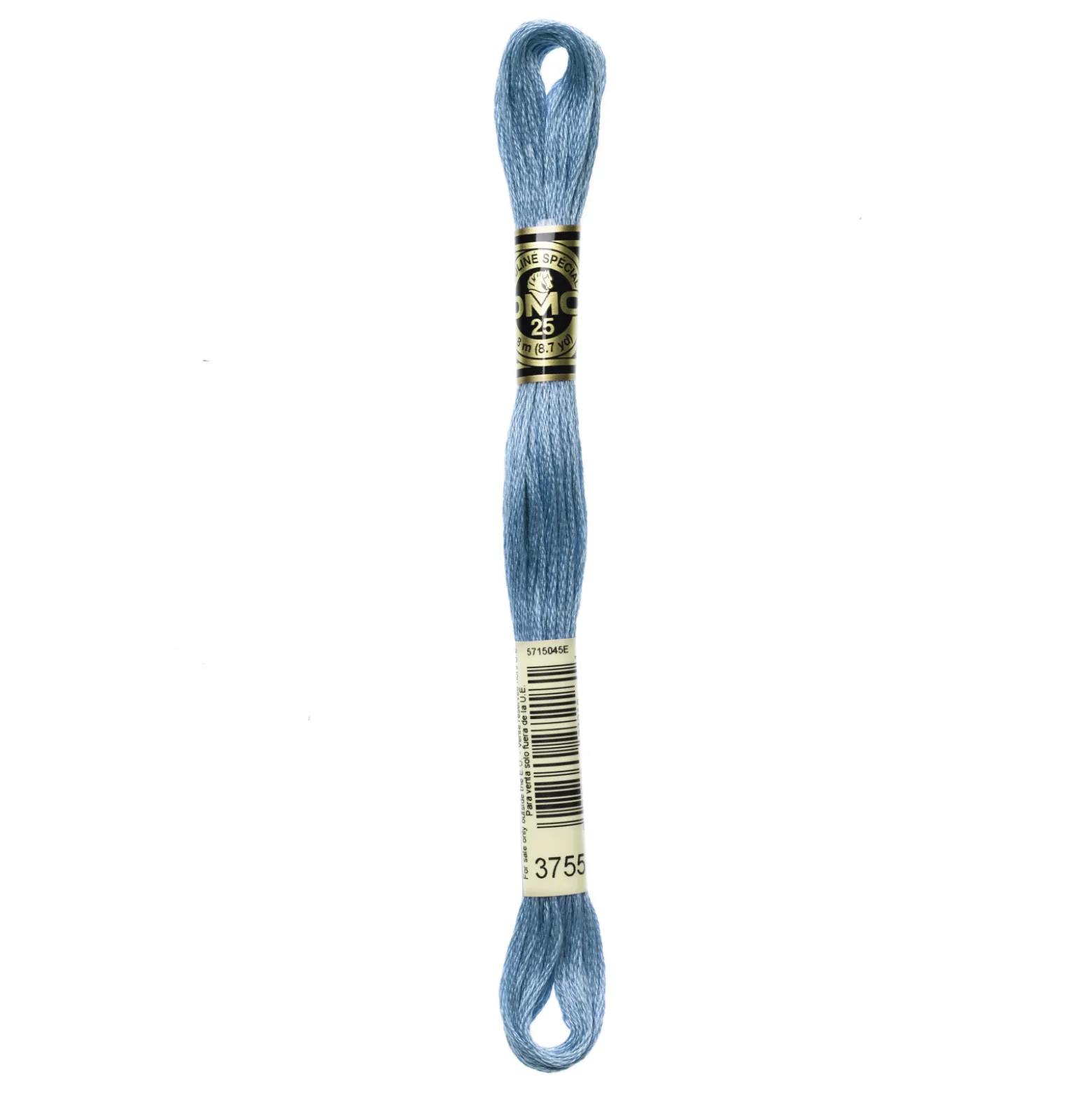 Fil mouliné à broder DMC - 8m - 3755 - bleu pastel