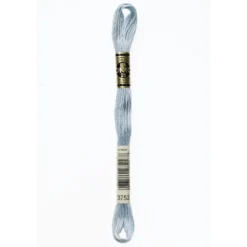 Fil mouliné à broder DMC - 8m - 3752 - bleu porcelaine clair