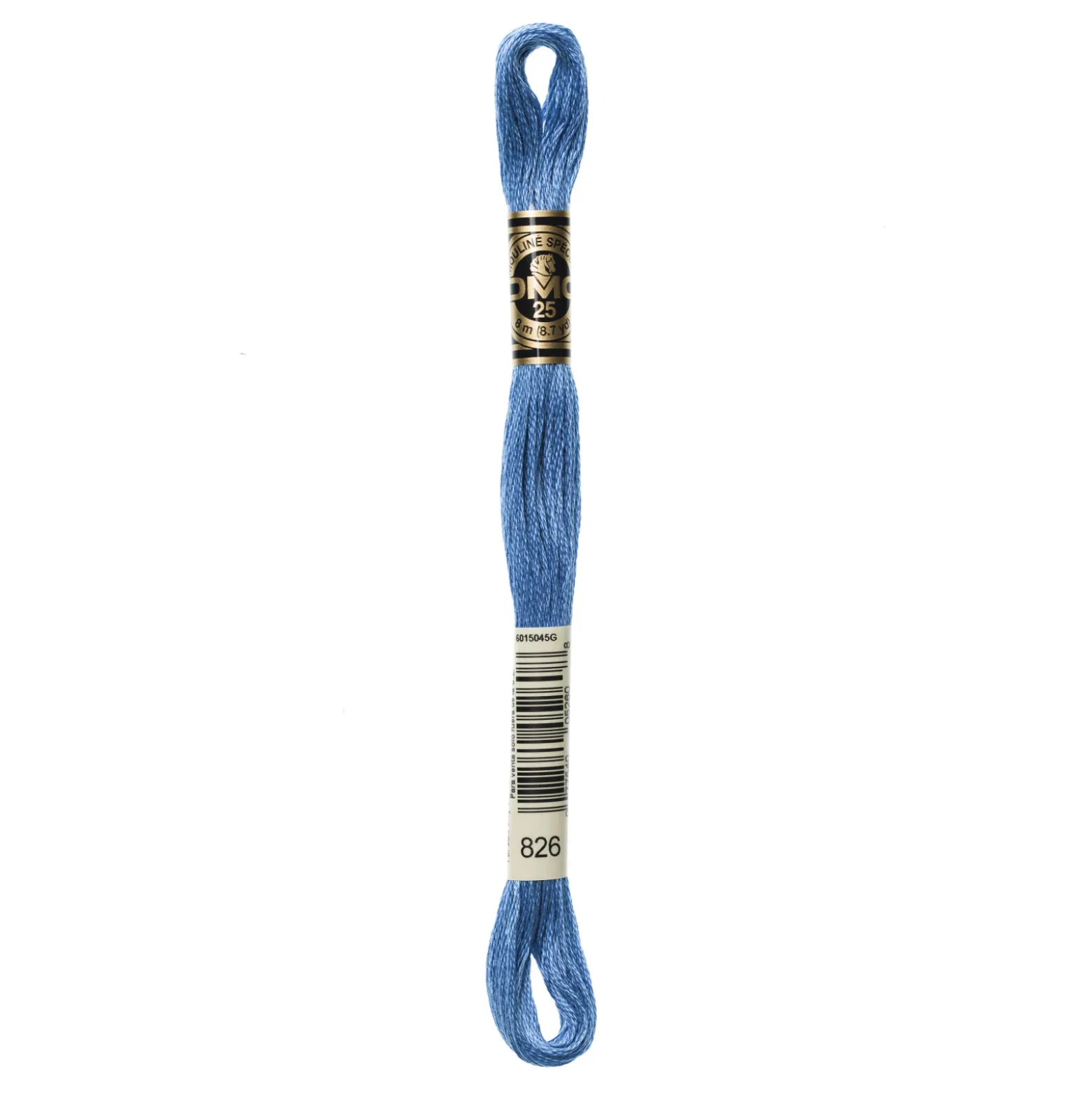 Fil mouliné à broder DMC - 8m - 826 - bleu touareg