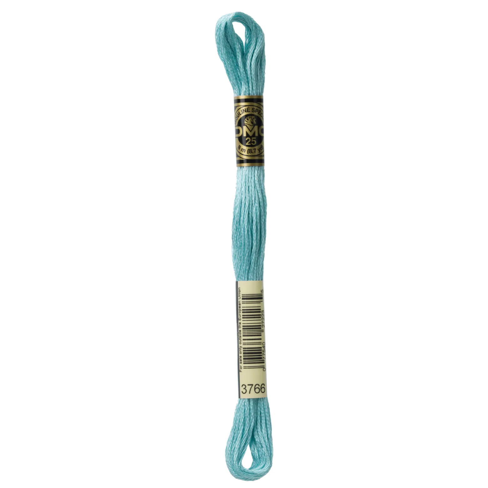 Fil mouliné à broder DMC - 8m - 3766 - bleu vert