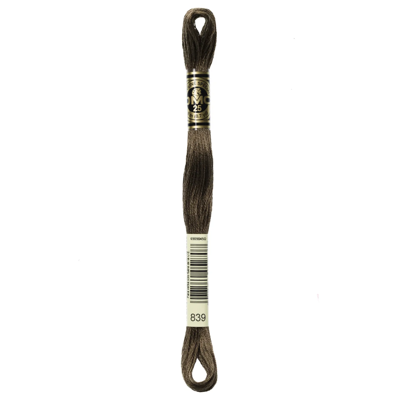 Fil mouliné à broder DMC - 8m - 839 - brun racine