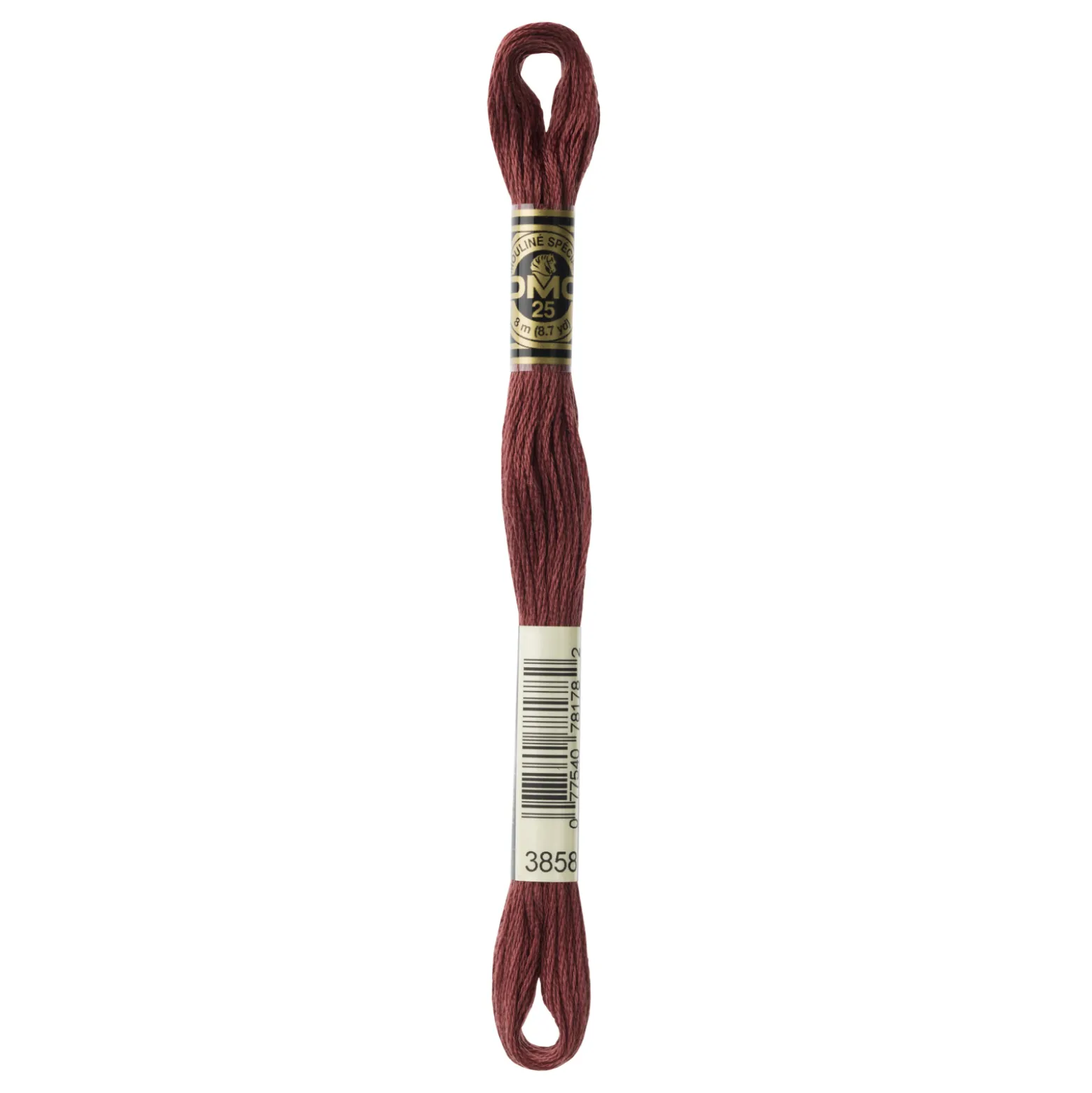 Fil mouliné à broder DMC - 8m - 3858 - brun rosé