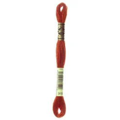 Fil mouliné à broder DMC - 8m - 919 - brun tomette