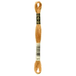 Fil mouliné à broder DMC - 8m - 977 - caramel