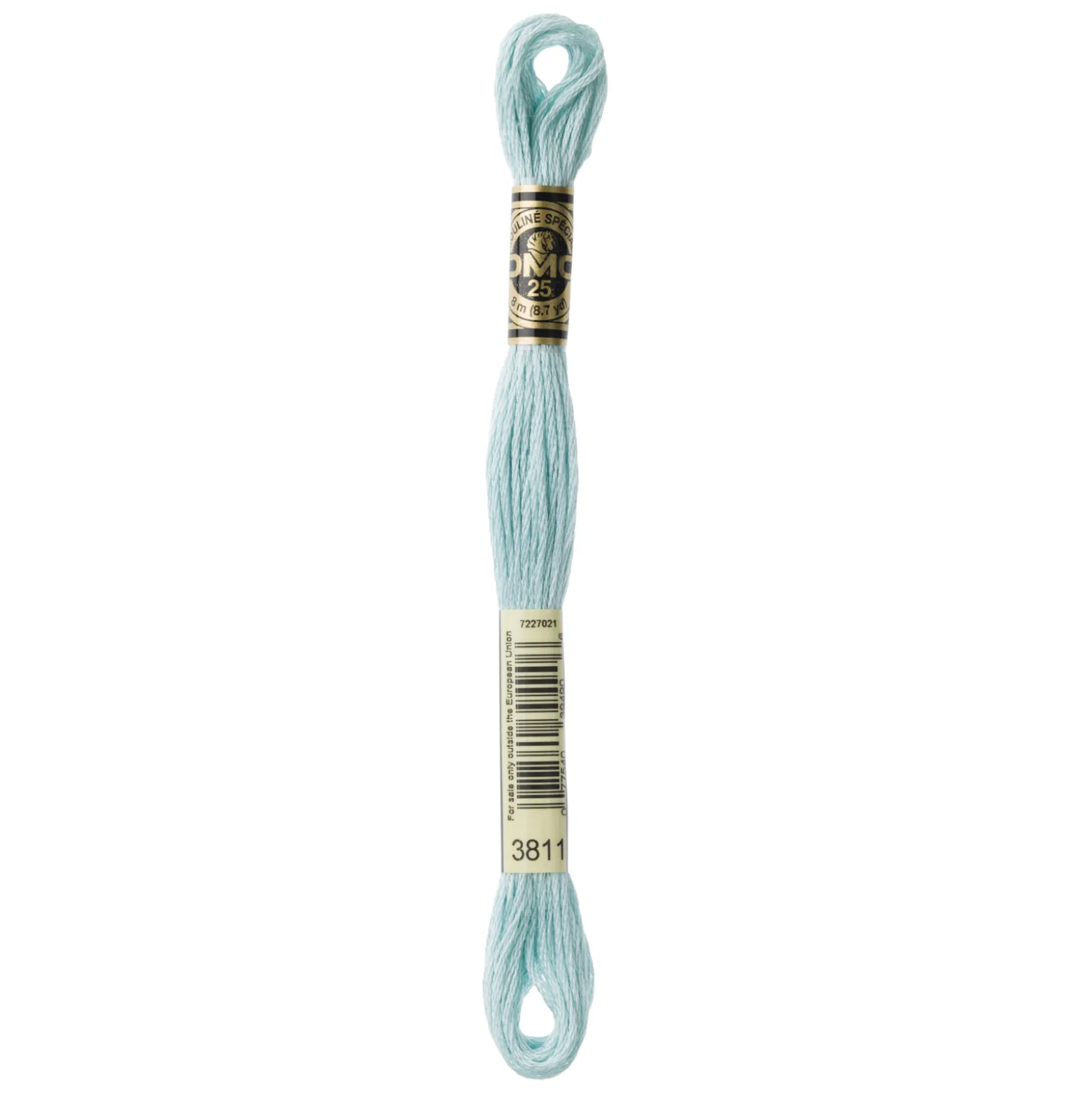 Fil mouliné à broder DMC - 8m - 3811 - cascade bleue