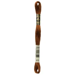 Fil mouliné à broder DMC - 8m - 975 - châtaigne