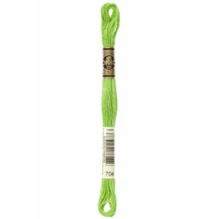 Fil mouliné à broder DMC - 8m - 704 - citron vert