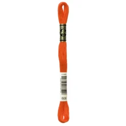 Fil mouliné à broder DMC - 8m - 608 - coquelicot