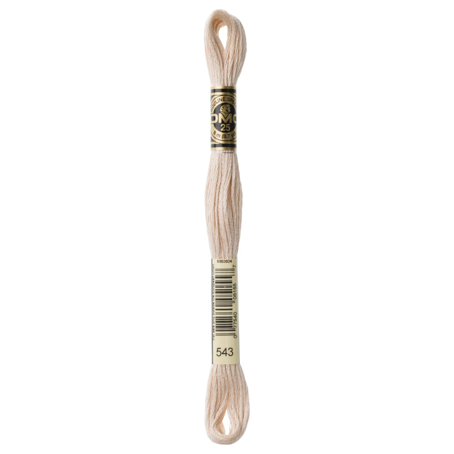 Fil mouliné à broder DMC - 8m - 543 - coquillage