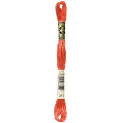 Fil mouliné à broder DMC - 8m - 351 - corail