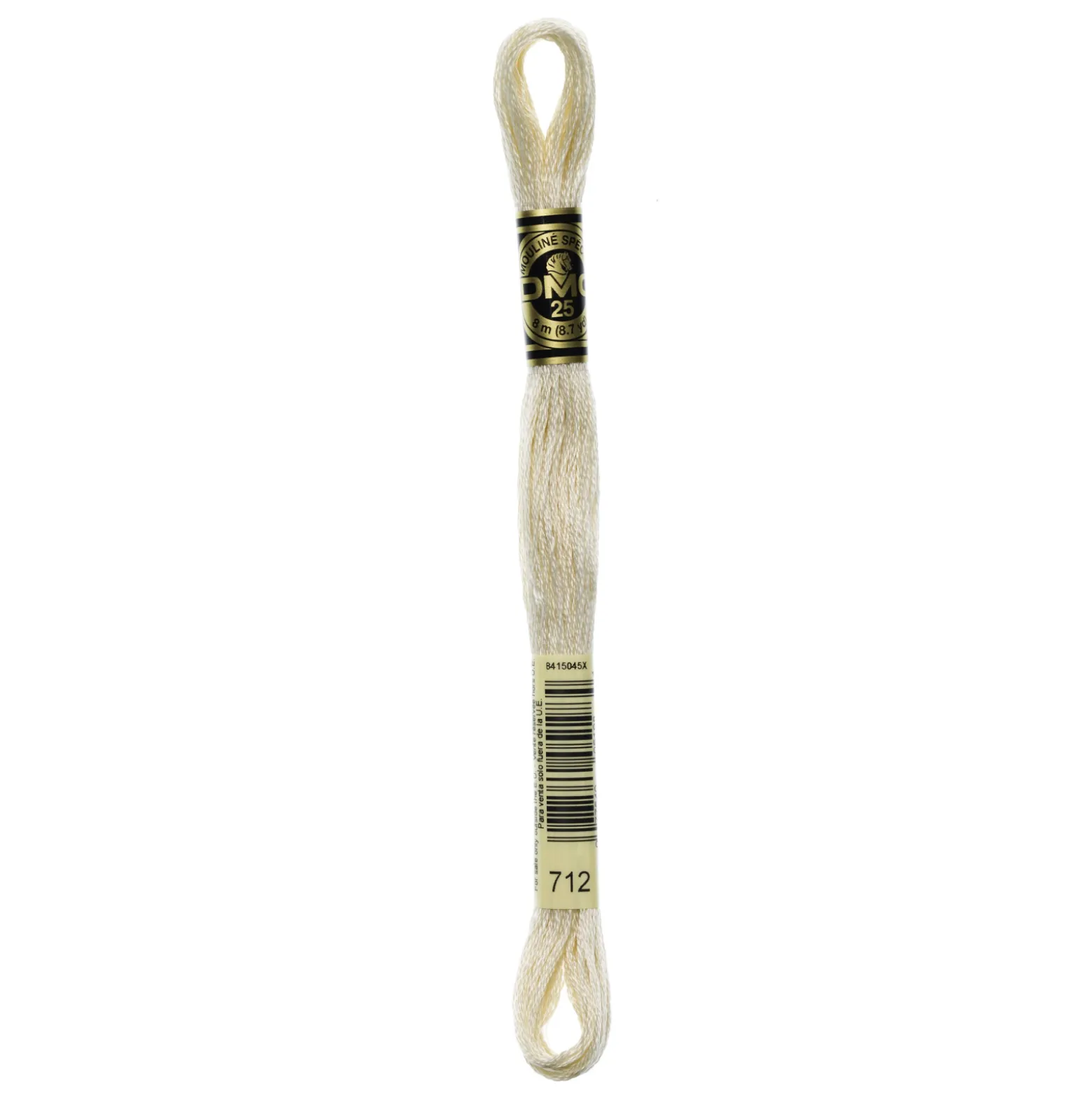 Fil mouliné à broder DMC - 8m - 712 - crème