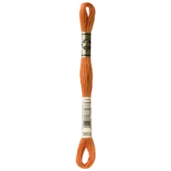 Fil mouliné à broder DMC - 8m - 3853 - cuivre