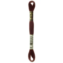 Fil mouliné à broder DMC - 8m - 3857 - cuivre rouge