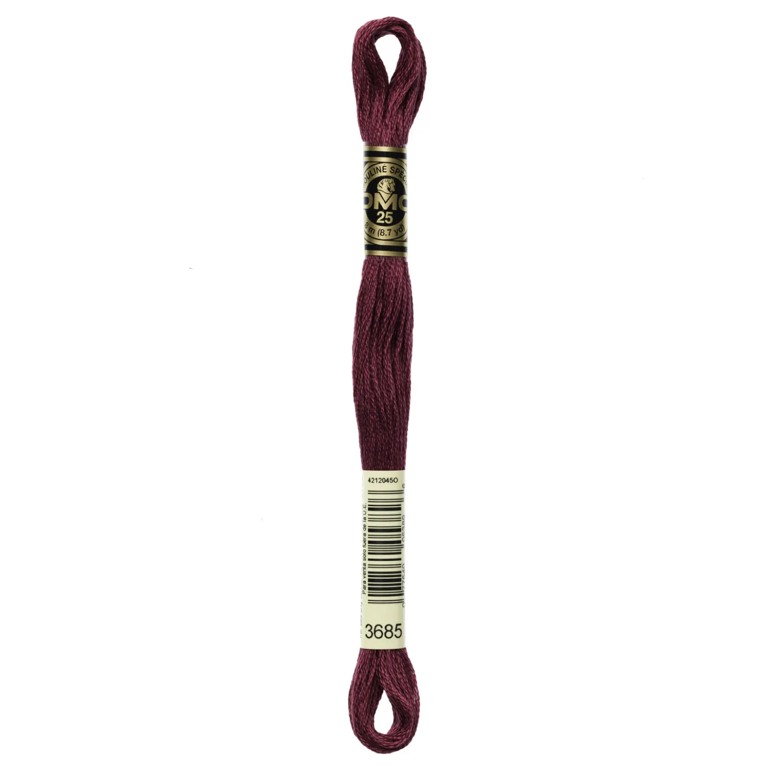 Fil mouliné à broder DMC - 8m - 3685 - dahlia noir