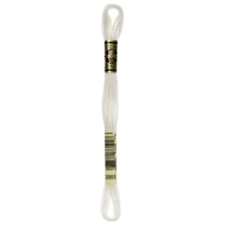 Fil mouliné à broder DMC - 8m - 3865 - edelweiss