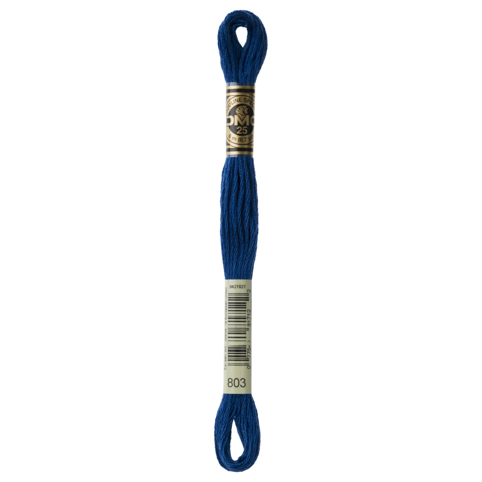 Fil mouliné à broder DMC - 8m - 803 - encre bleue