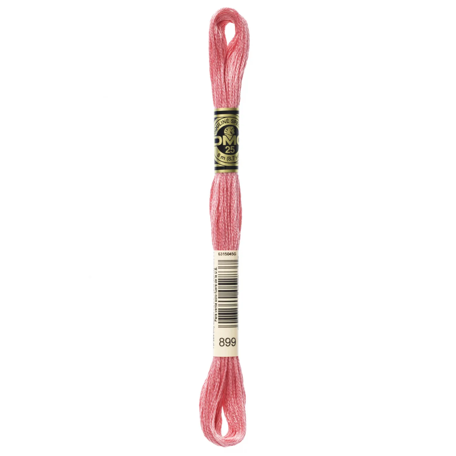 Fil mouliné à broder DMC - 8m - 899 - fard à joue rose
