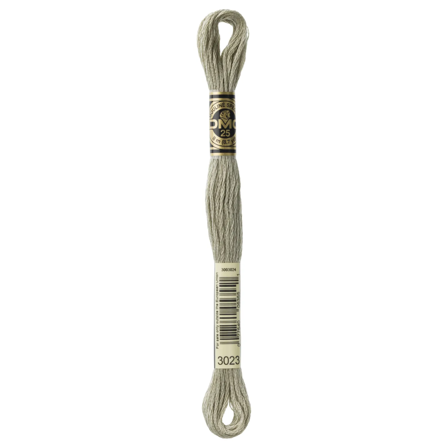Fil mouliné à broder DMC - 8m - 3023 - feutre gris