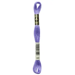 Fil mouliné à broder DMC - 8m - 340 - glycine violette