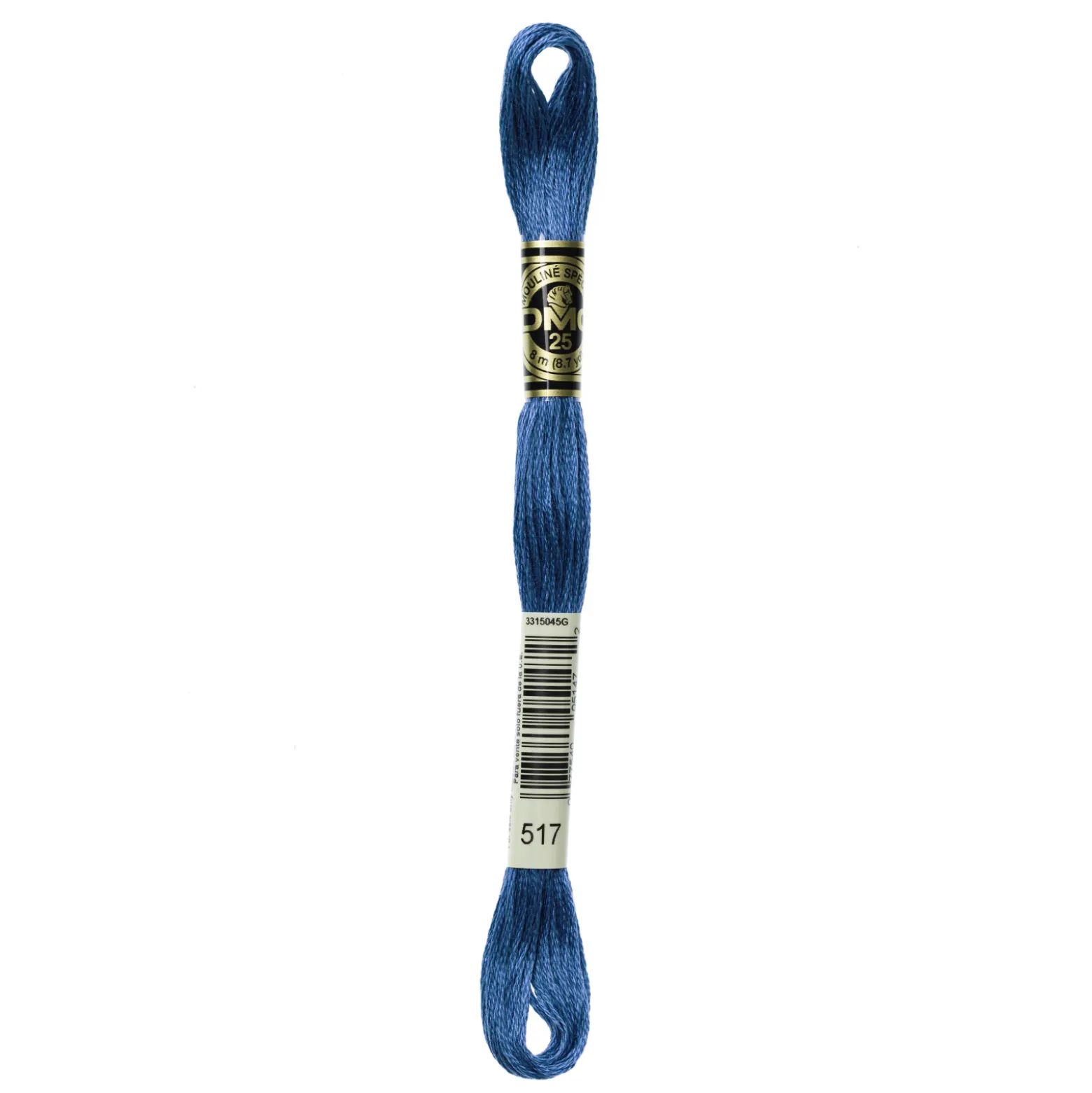 Fil mouliné à broder DMC - 8m - 517 - grand bleu