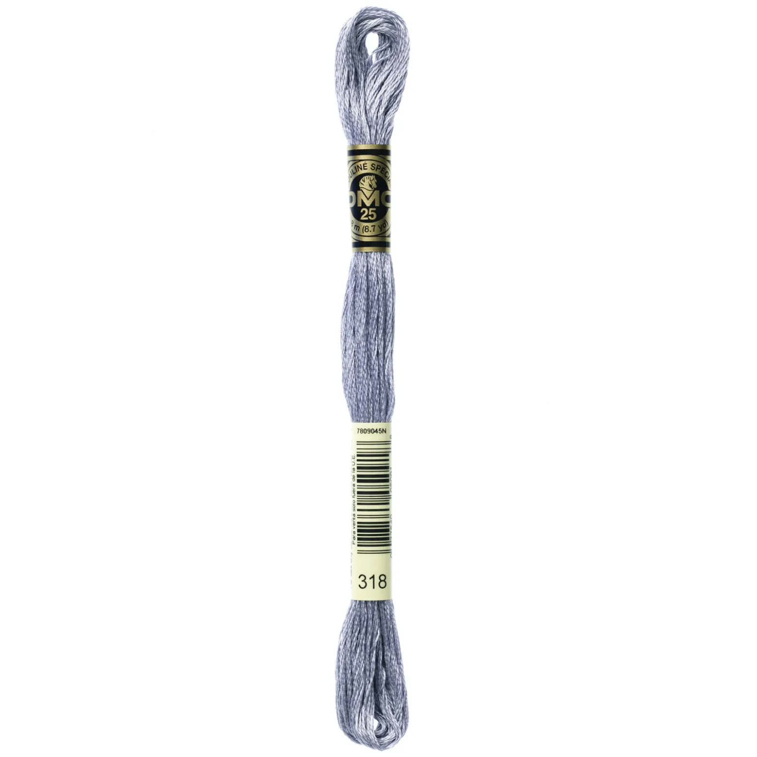 Fil mouliné à broder DMC - 8m - 318 - granit gris