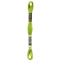 Fil mouliné à broder DMC - 8m - 907 - granny smith
