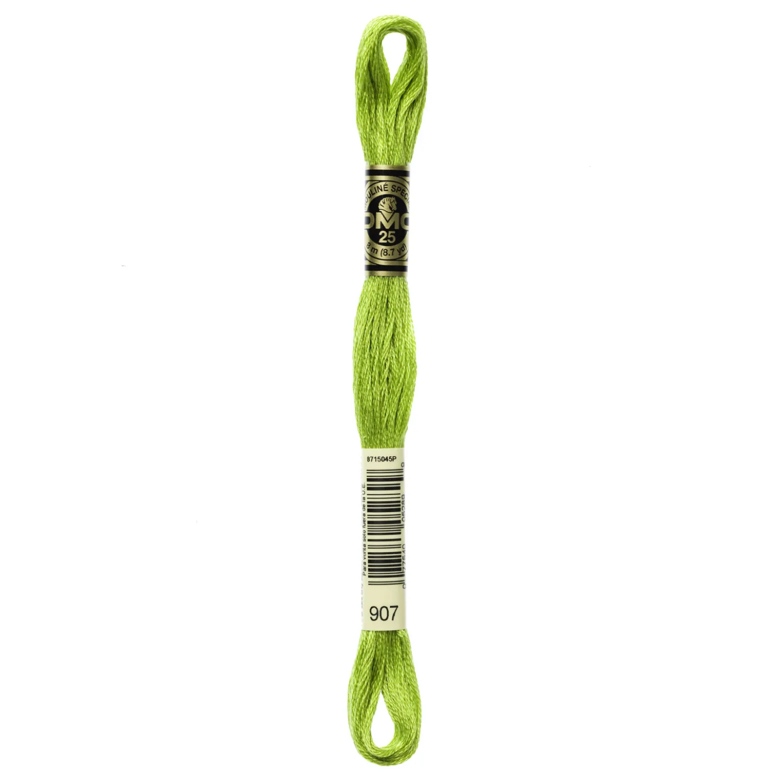 Fil mouliné à broder DMC - 8m - 907 - granny smith