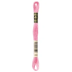 Fil mouliné à broder DMC - 8m - 604 - jacinthe rose