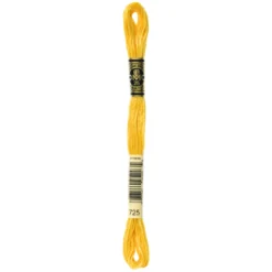 Fil mouliné à broder DMC - 8m - 725 - jaune bouton d'or