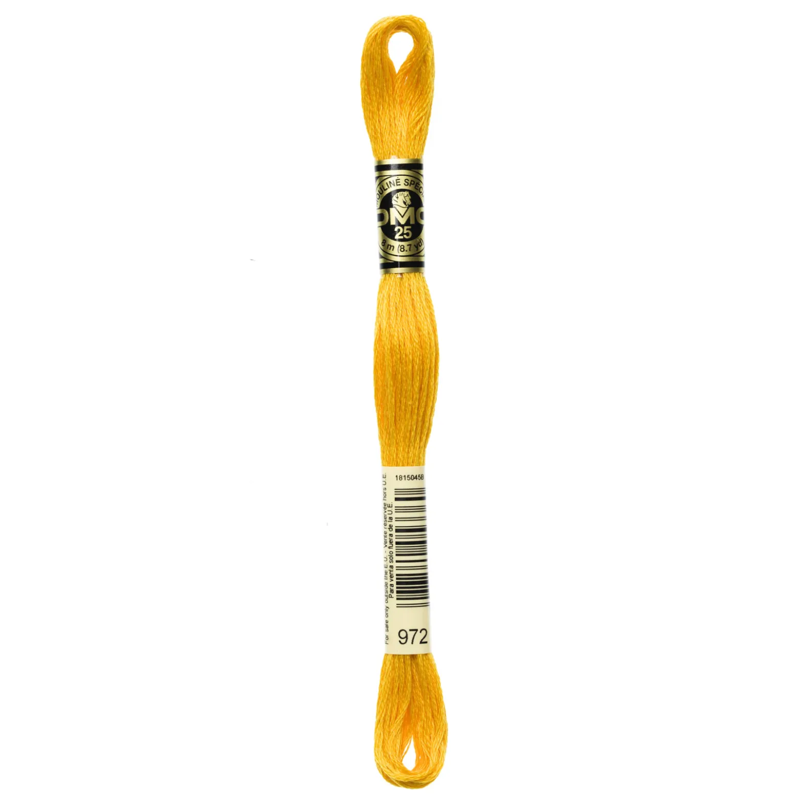 Fil mouliné à broder DMC - 8m - 972 - jaune curry