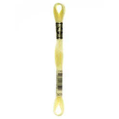 Fil mouliné à broder DMC - 8m - 3078 - jaune pâle