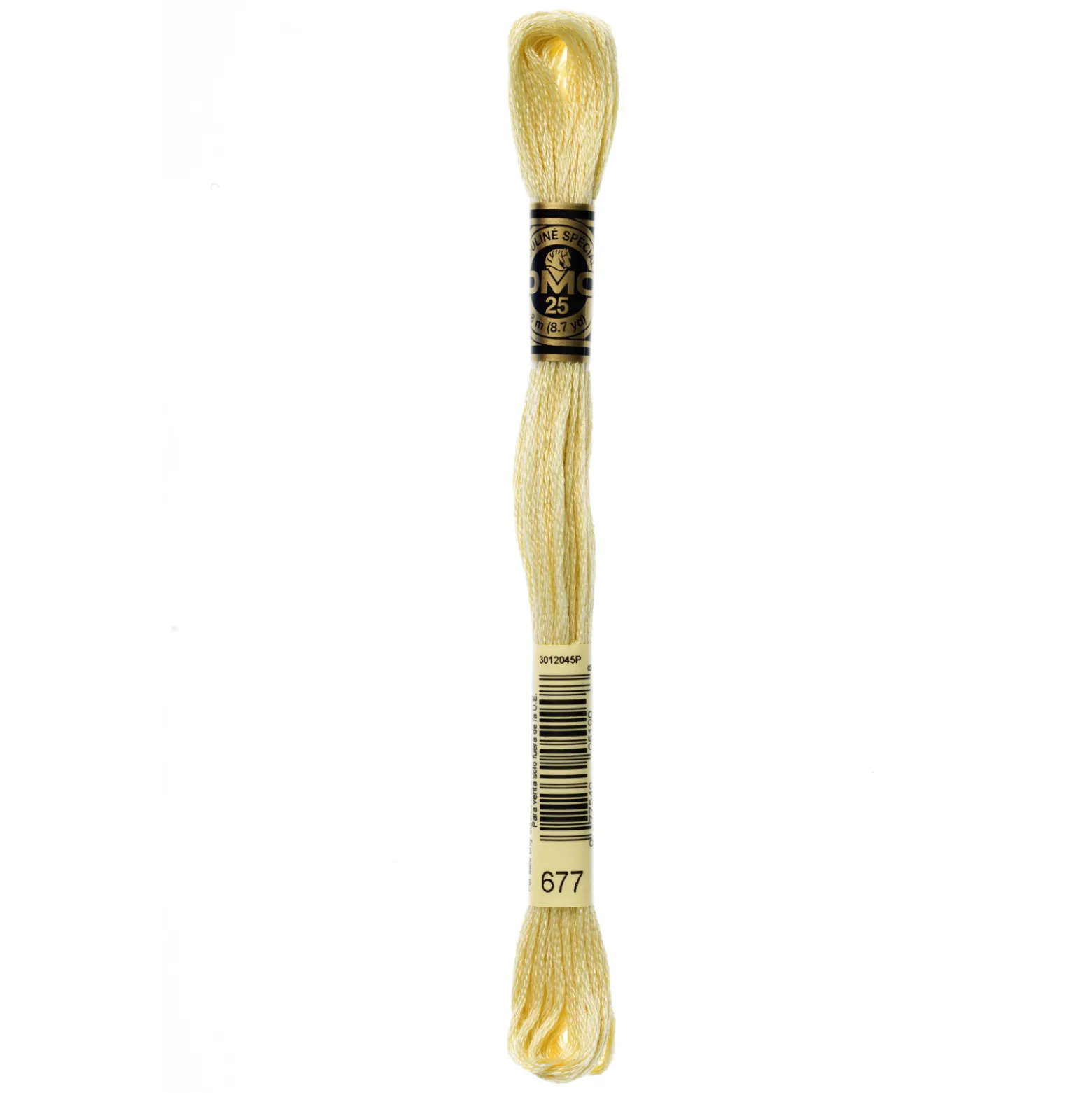 Fil mouliné à broder DMC - 8m - 677 - jaune sable