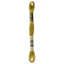 Fil mouliné à broder DMC - 8m - 833 - laiton