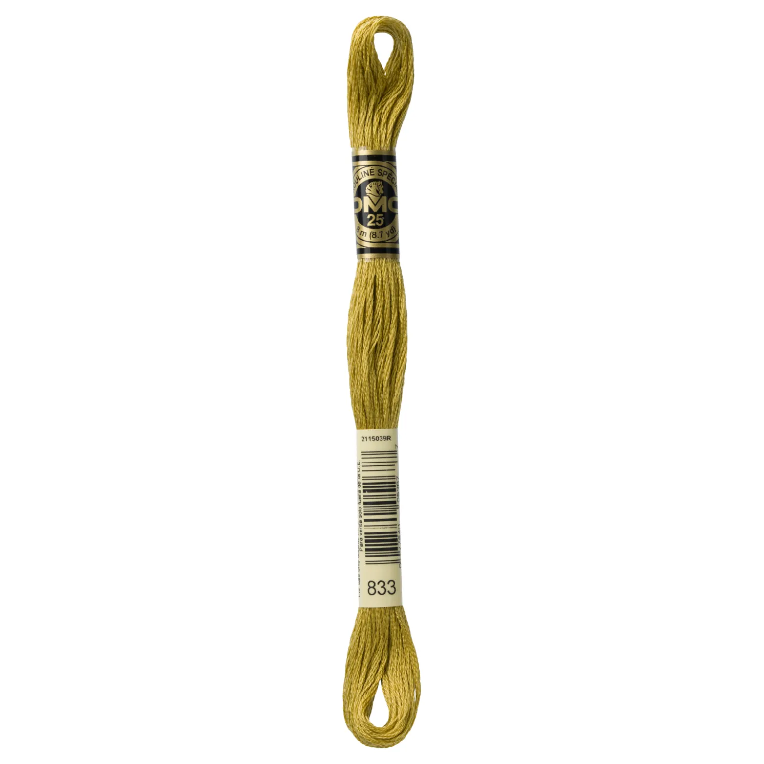 Fil mouliné à broder DMC - 8m - 833 - laiton