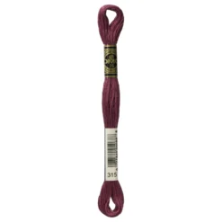Fil mouliné à broder DMC - 8m - 315 - lilas fané