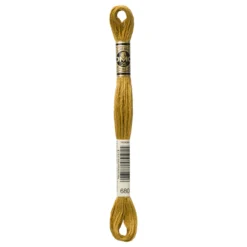 Fil mouliné à broder DMC - 8m - 680 - marron Sable